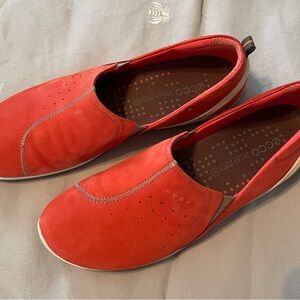 Ecco Women's Red Slip-On Flats